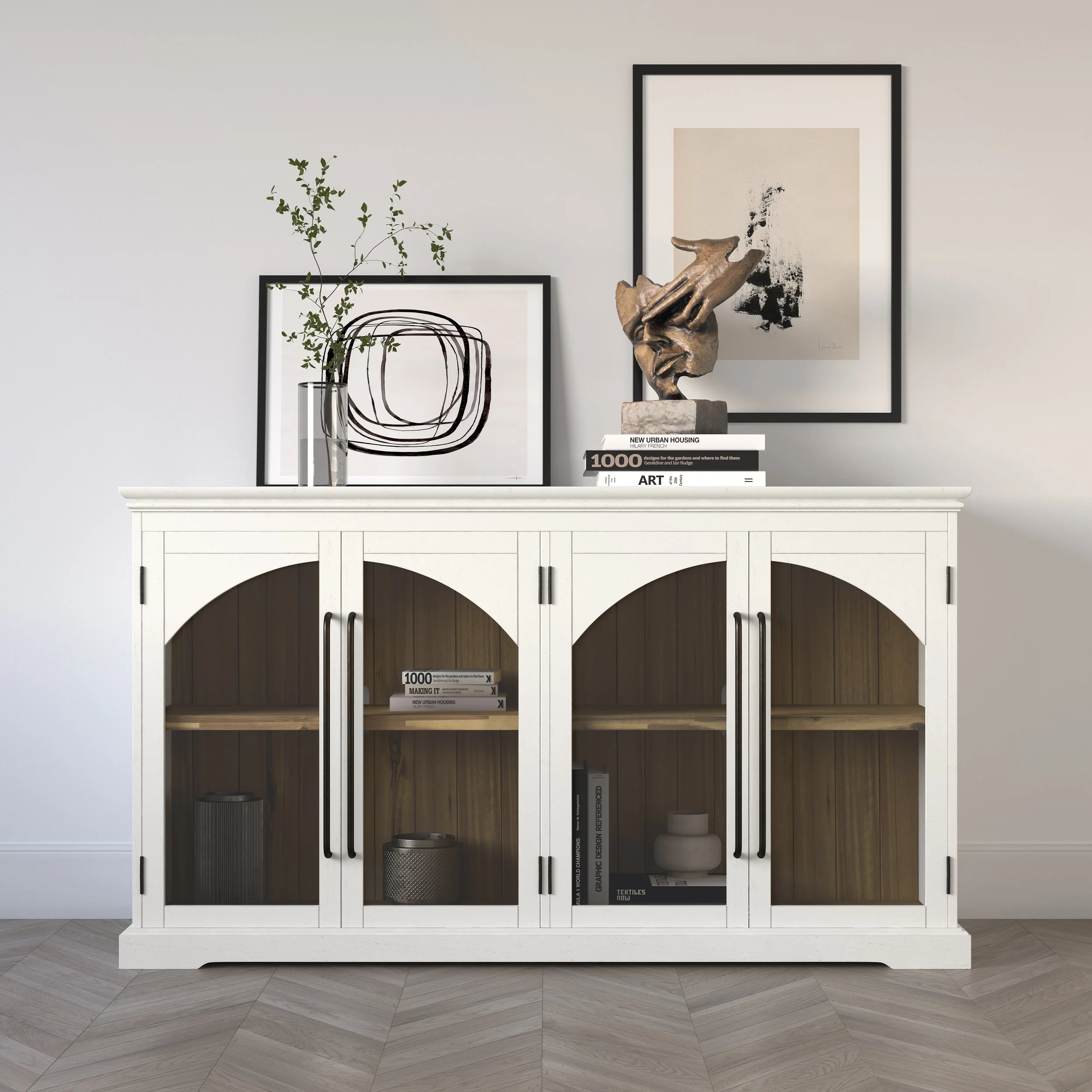 Jofran | Archdale Gothic Arch 4 Door Accent Cabinet